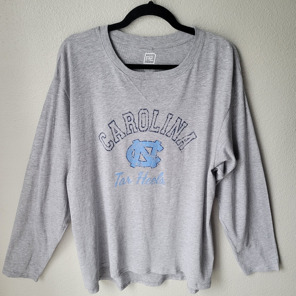 Pro Edge NEW North Carolina Tar Heels Football Soft Long Sleeve Tee XLarge Grey